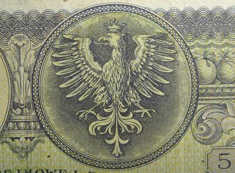 Vintage elements of paper banknotes Stock Photos