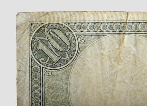 Vintage elements of paper banknotes Stock Photos
