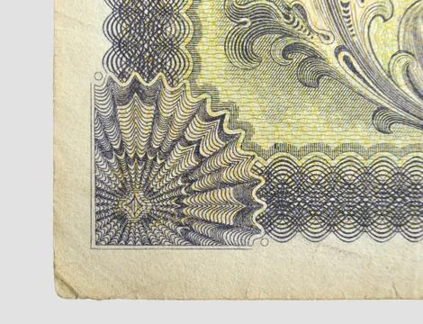 Vintage elements of paper banknotes Stock Photos