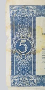 Vintage elements of paper banknotes Foto stock