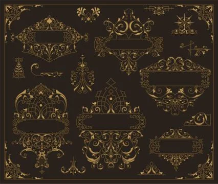 Vintage elements. vector Stock Illustration