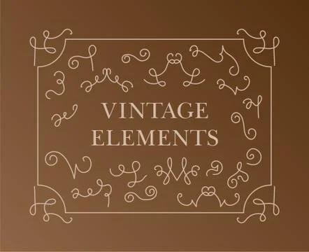 Vintage elements. vector set calligraphic design elements and page decoration - 库存插图