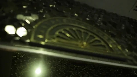 Vintage elevator clock Stock-Footage 79934519