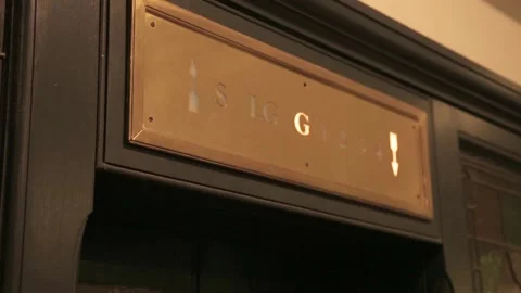 Vintage Elevator Floor Indicator Panel in Historic Sydney Building Interior Stock Footage 345741490