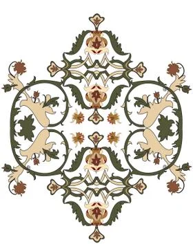 Vintage emblem with floral elements Stock-Illustration