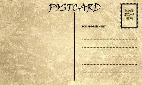 Vintage empty blank postcard template Illustrazione stock