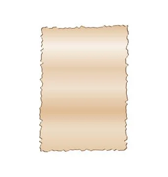 Vintage empty paper isolated on white background Stock Illustration