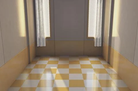Vintage Empty Room 스톡 일러스트