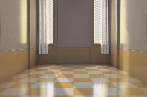 Vintage Empty Room 스톡 일러스트