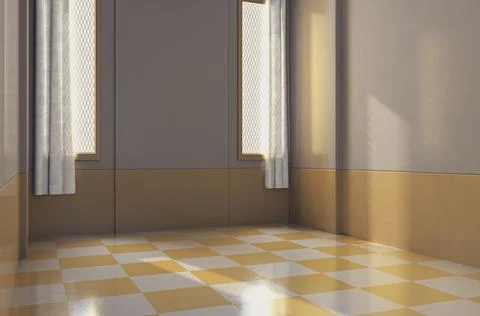 Vintage Empty Room 스톡 일러스트