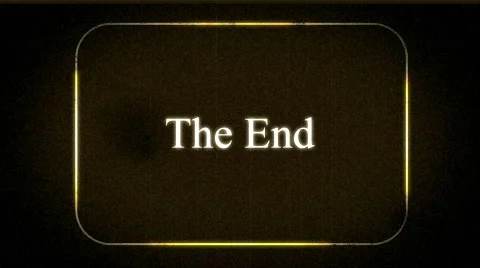 Vintage the end Stock Footage 851726