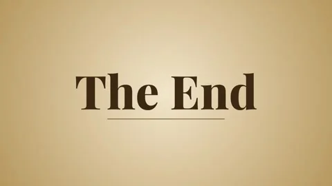 Vintage The End iris text animation Видео 348268572