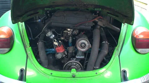 Vintage engine running Stock Footage 1077411