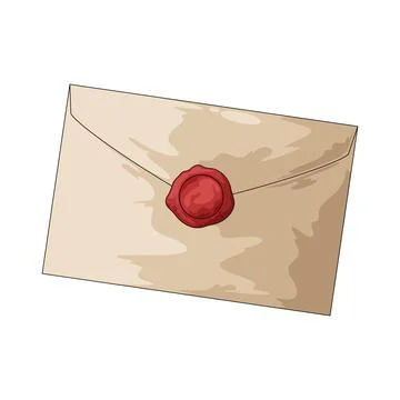 Vintage envelope illustration Stock Illustration