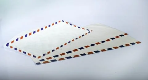 Vintage envelope on white background. Stock Photos