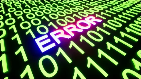 Vintage error code is blink digital wall... | Stock Video | Pond5