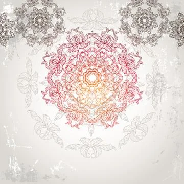 Vintage ethnic background Stock Illustration