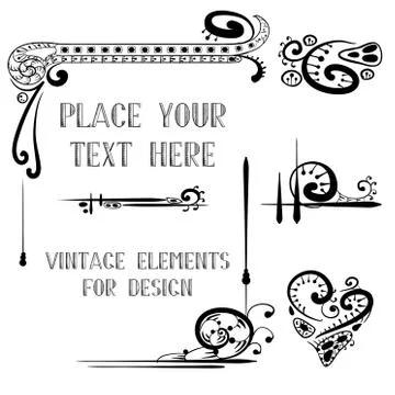 Vintage ethnic elements イラスト素材