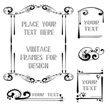 Vintage ethnic frames イラスト素材