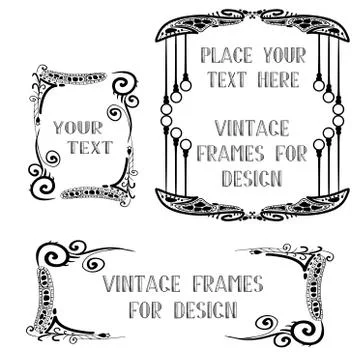 Vintage ethnic frames  Illustrazione stock