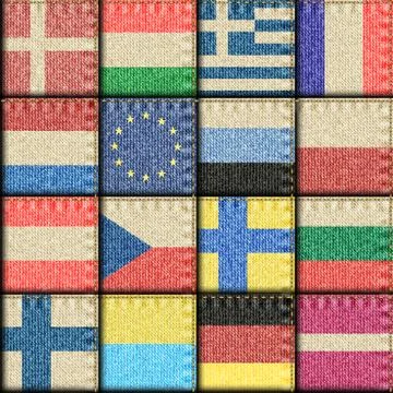 Vintage Europe patchwork pattern 스톡 일러스트