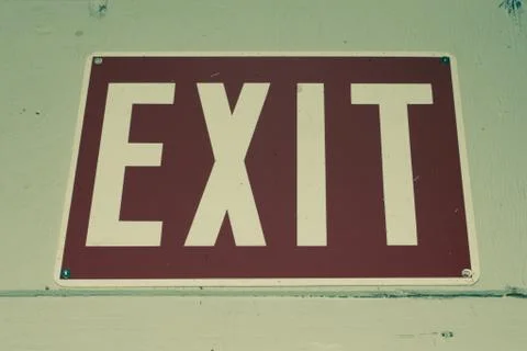 Vintage Exit Sign Stock Photos