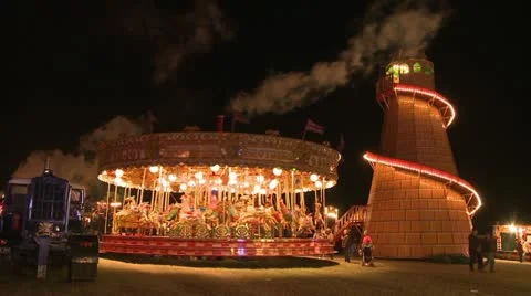 Vintage Fairground Stock Footage