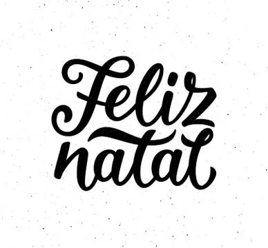 Vintage Feliz Natal typographic vector poster Stock Illustration