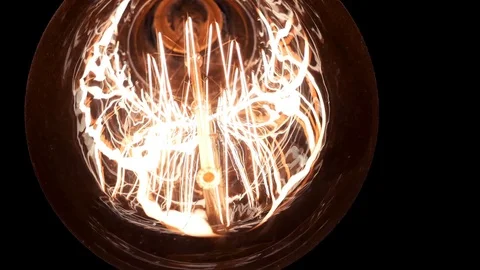Vintage filament light bulb Video stock 73817841