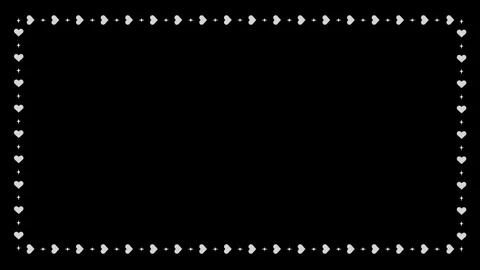 Vintage Film Border Loop - Black and White Frame Overlay Video stock 337581880