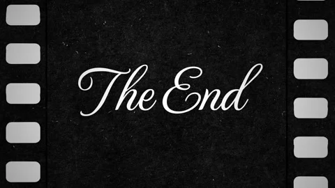 Vintage Film Reel The End Title Card Stock Video Pond5