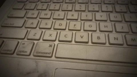 Vintage filter computer Keyboard Stock Footage 131844239