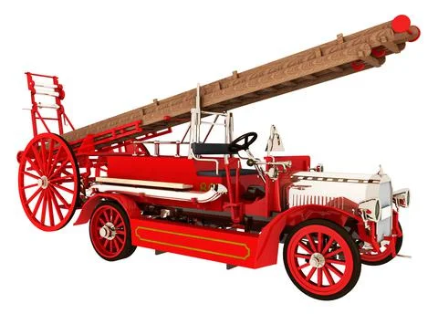 Vintage Fire Engine Stock Illustration
