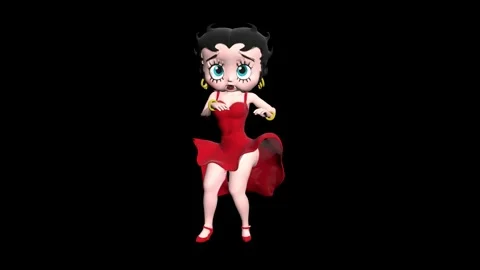 Vintage Flapper Style Cartoon Dancing Girl 스톡 동영상 323269313