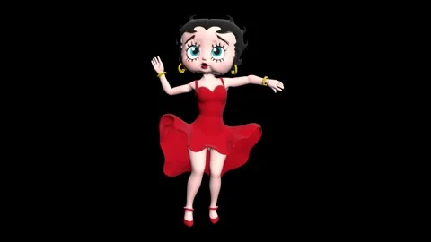 Vintage Flapper Style Cartoon Dancing Girl 스톡 동영상 323269318