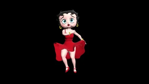 Vintage Flapper Style Cartoon Dancing Girl 스톡 동영상 323269319