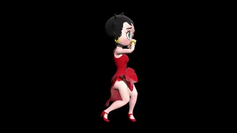 Vintage Flapper Style Cartoon Dancing Girl 스톡 동영상 323269360