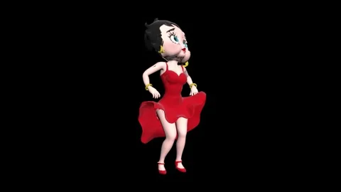 Vintage Flapper Style Cartoon Dancing Girl 스톡 동영상 323269398