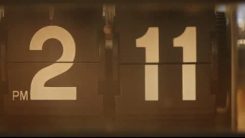 Vintage Flip Clock Stock Footage 10255980