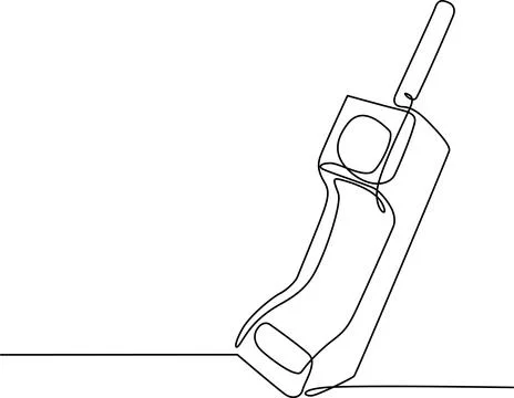 Vintage flip phone on a flat surface Vector Stock Illustration