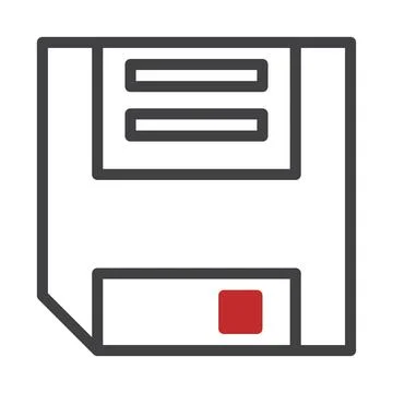 Vintage Floppy Disk Icon. Concept of data storage, retro technology, and co.. Stock Illustration