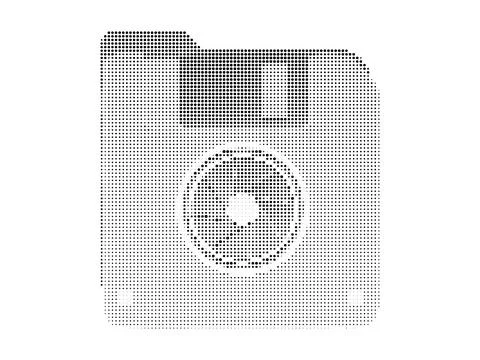 Vintage floppy disk icon design in black and white halftone style for compu.. Stock Illustration