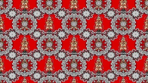 Vintage floral composition on red background Stock Footage 83947937