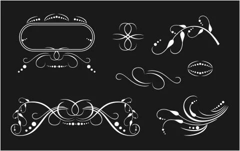 Vintage floral elements for design. Stock Illustration