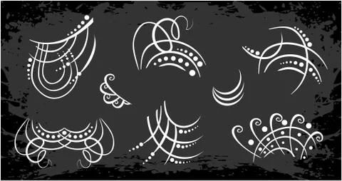Vintage floral elements for design. Stock Illustration