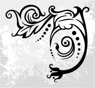 Vintage floral elements for design. Illustrazione stock