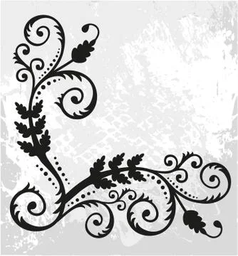 Vintage floral elements for design. Illustrazione stock