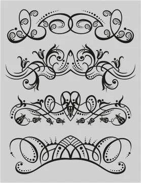 Vintage floral elements for design. Stockillustratie