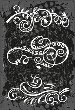 Vintage floral elements for design. Stock Illustration