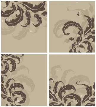 Vintage floral elements Stock Illustration